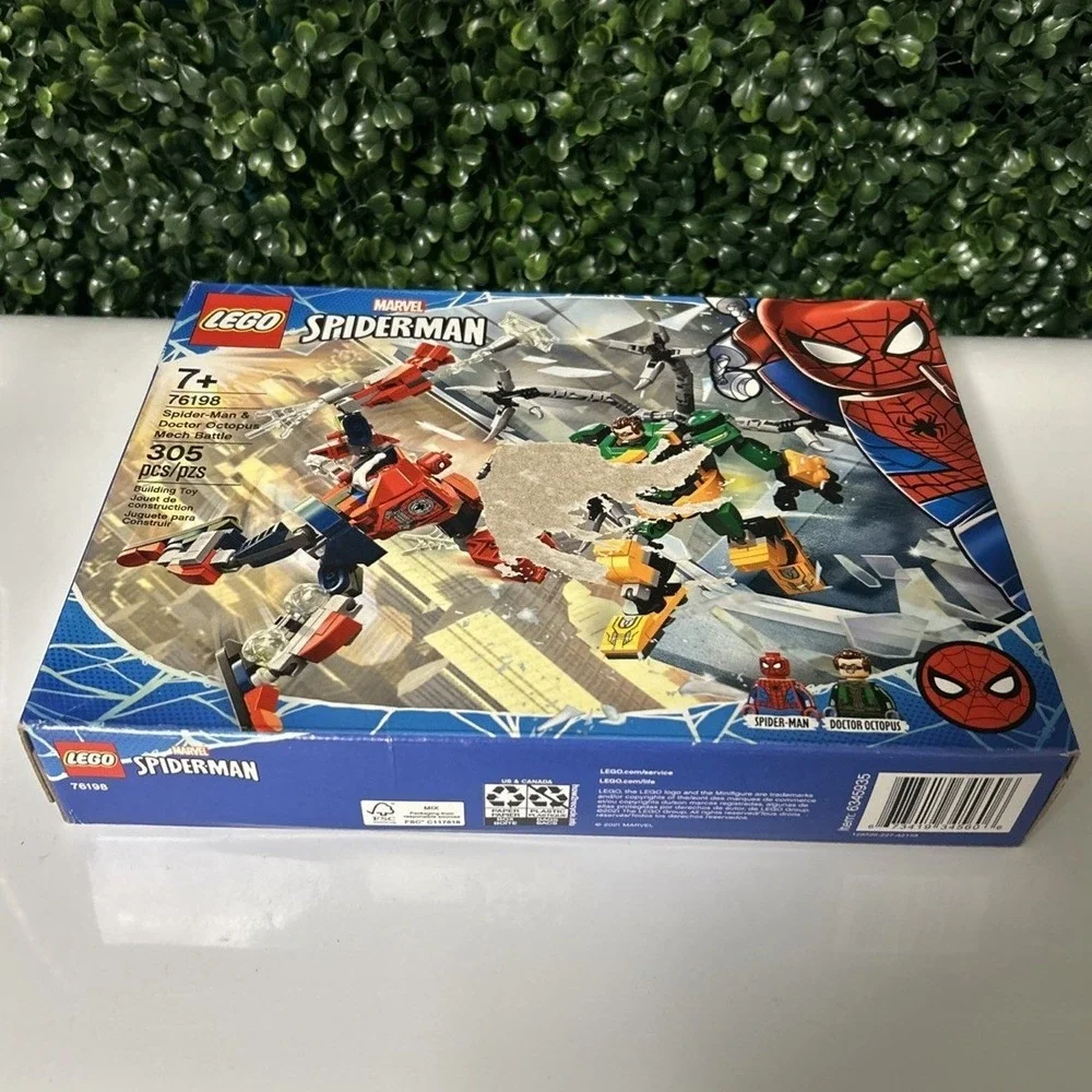 LEGO Spider-Man & Doctor Octopus Mech Battle 76198 Kids OS Multi New Damaged Box